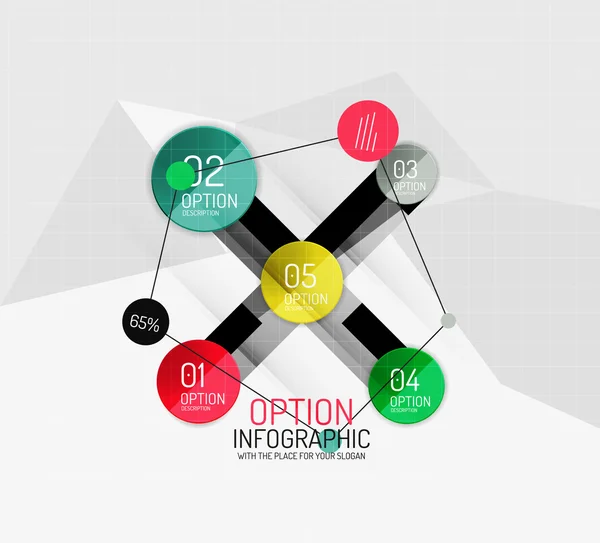 Moderne abstrakt forretningsgeometrisk infografi – stockvektor