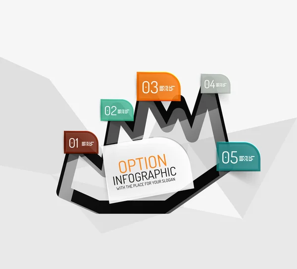 Infografías geométricas empresariales abstractas modernas — Archivo Imágenes Vectoriales