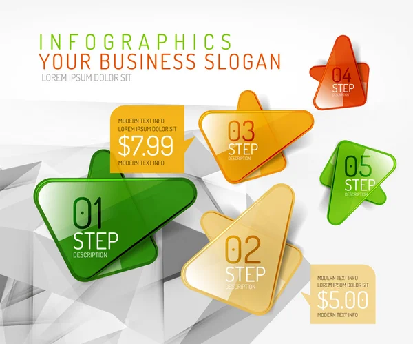 Vector verse zakelijke abstracte infographic — Stockvector