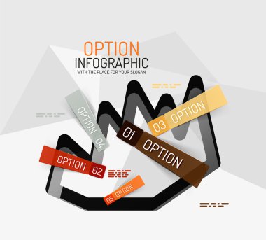 modern iş geometrik infographics