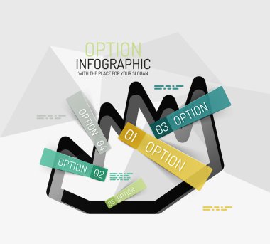 modern iş geometrik infographics