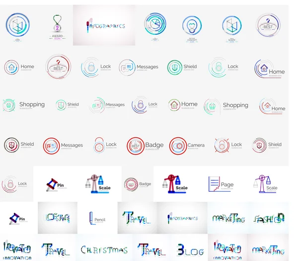 Vector universele mega set van bedrijfslogo — Stockvector