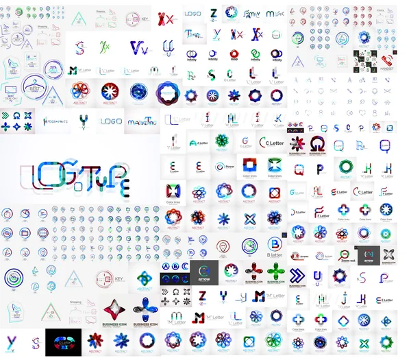 Vecteur universel méga ensemble de logos d'entreprise — Image vectorielle