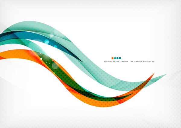 Green and orange lines modern abstract background