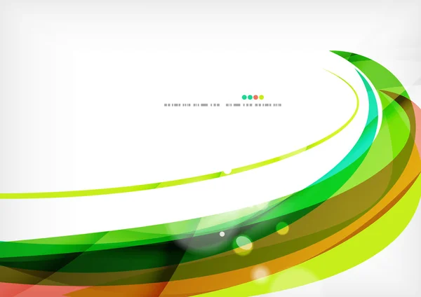 Tourbillons de ligne verte et rouge — Image vectorielle