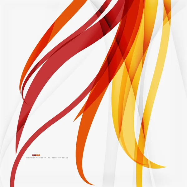 Červené a oranžové barvy čáry složení — Stockový vektor