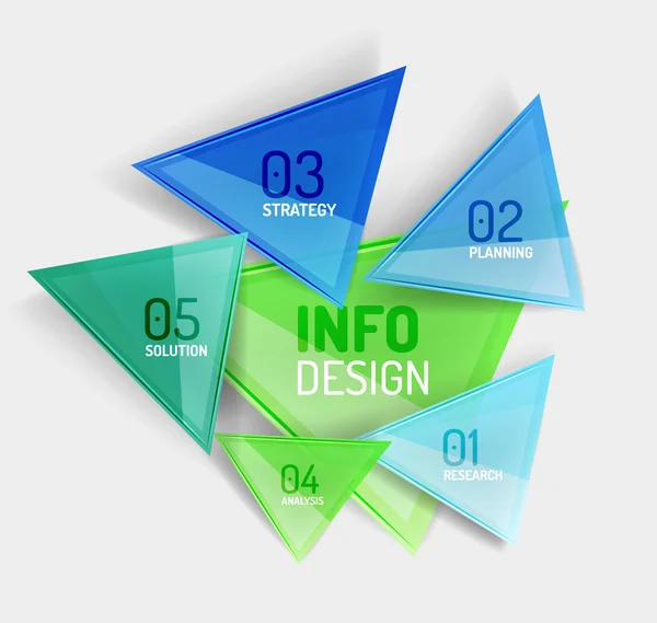 Affari moderni colorati infografica geometrica — Vettoriale Stock