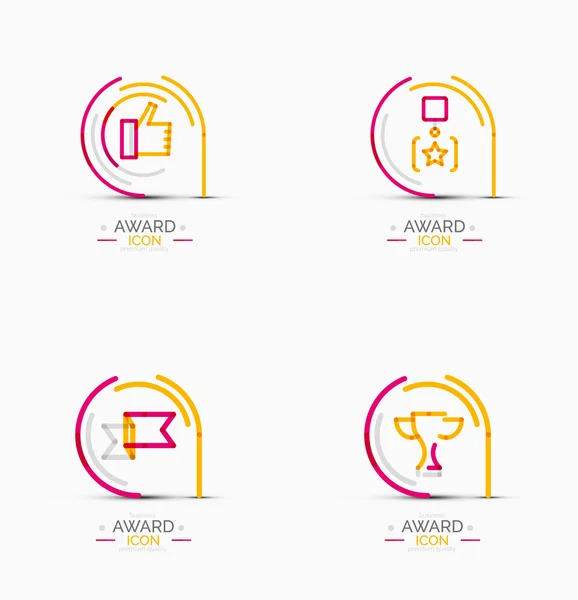 Set di icone del premio, collezione Logo — Vettoriale Stock