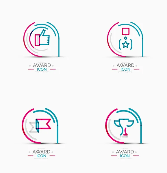 Pictogram set, Logo collectie Award — Stockvector