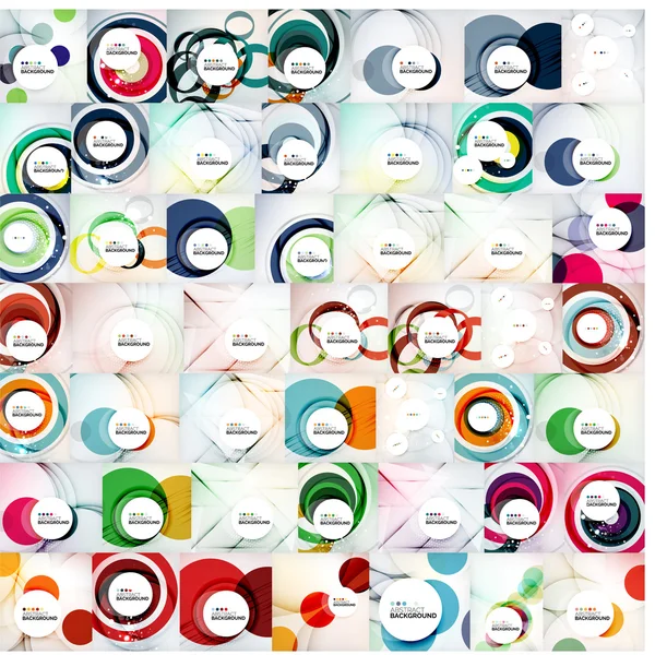 Circle abstract background vector mega collection — Stock Vector