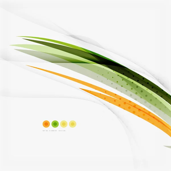 Linea arancio e verde design, natura eco concept — Vettoriale Stock