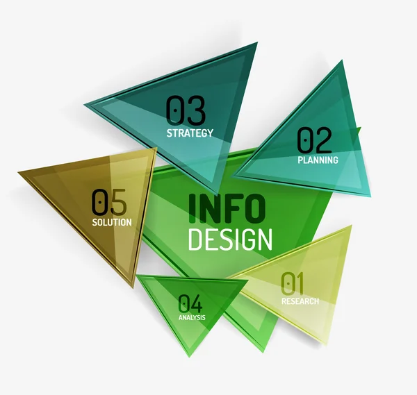 Affari moderni colorati infografica geometrica — Vettoriale Stock