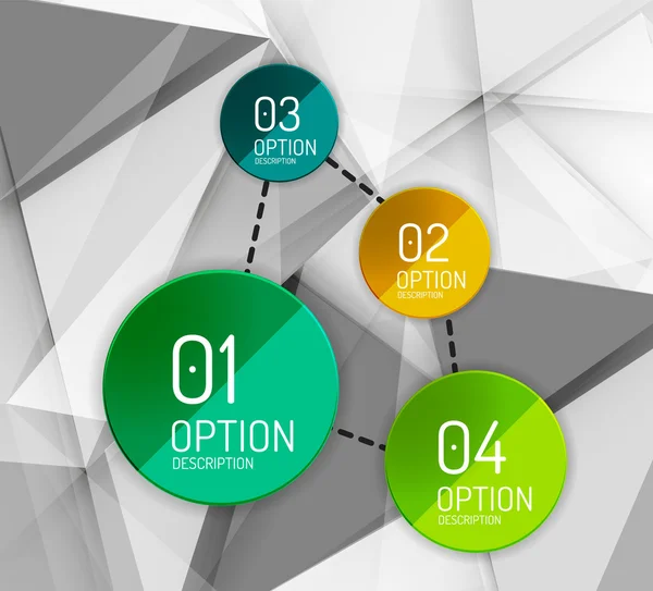 Opción geométrica de negocio pasos infografías — Archivo Imágenes Vectoriales