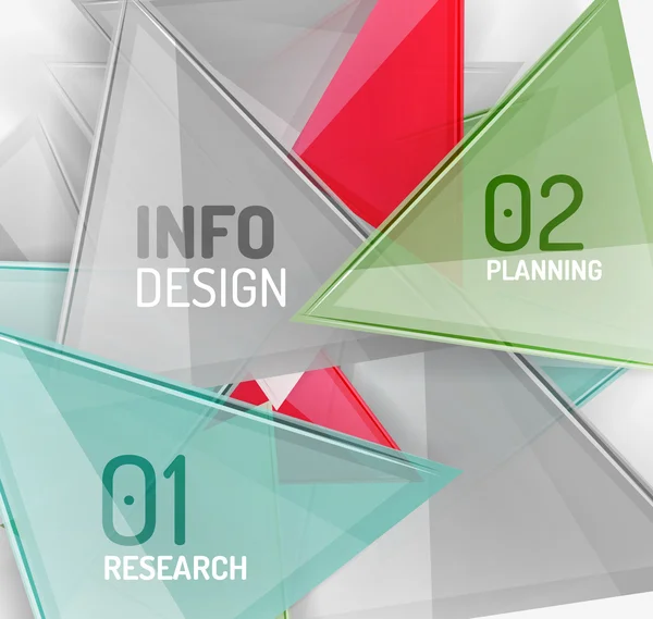 Zakelijke moderne kleurrijke geometrische infographics — Stockvector