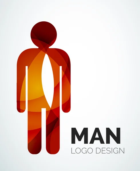 Logo abstracto - icono del hombre — Vector de stock
