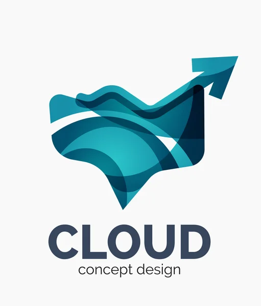 Logo de nube moderna — Vector de stock