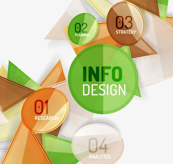 Infographie géométrique colorée moderne d'affaires — Image vectorielle