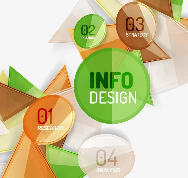 Biznes nowoczesne kolorowe infografiki geometryczne — Wektor stockowy