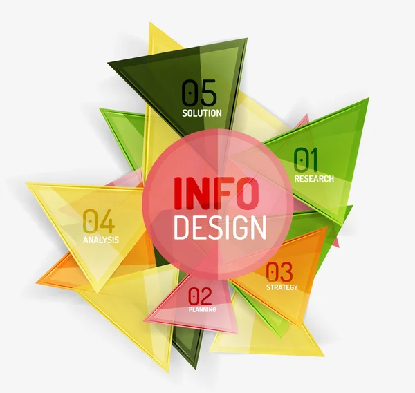 Affari moderni colorati infografica geometrica — Vettoriale Stock