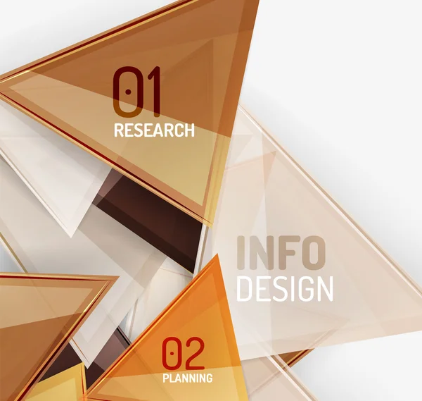 Infográficos geométricos coloridos modernos de negócios — Vetor de Stock