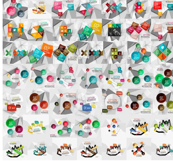 Ensemble de bannière infographique abstraite moderne — Image vectorielle
