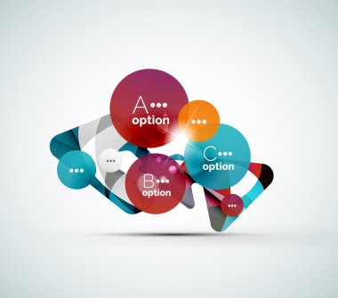 soyut adım infographics iş düzeni