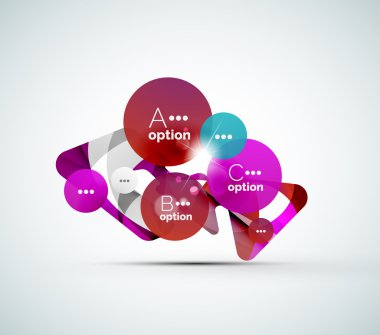 soyut adım infographics iş düzeni