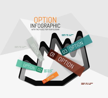 modern iş geometrik infographics