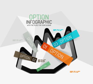 modern iş geometrik infographics