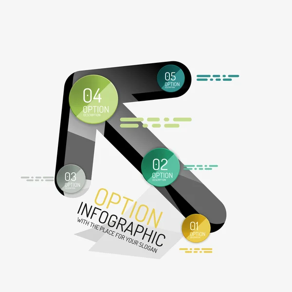 Minimale lijn ontwerp office web infographics — Stockvector