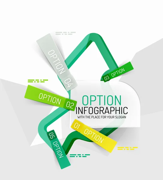 Renkli taze etiket infographics — Stok Vektör