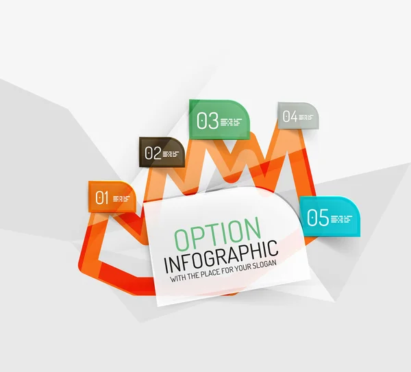 Infográficos geométricos de negócios abstratos modernos — Vetor de Stock