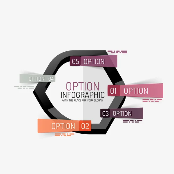 Infografías web de oficina de diseño de línea mínima — Vector de stock