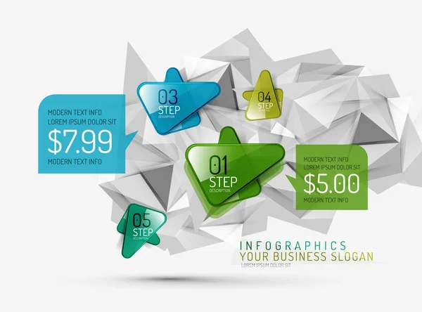 Conjunto de infografía abstracta de negocios frescos — Archivo Imágenes Vectoriales