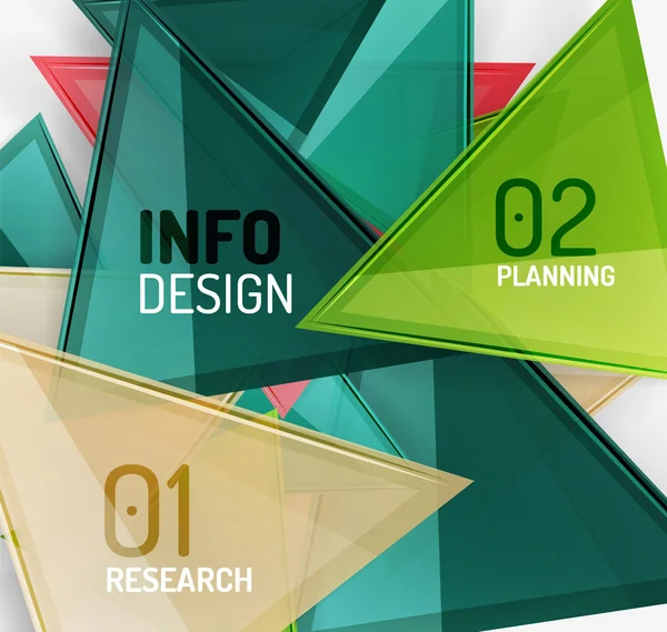 Zakelijke moderne kleurrijke geometrische infographics — Stockvector