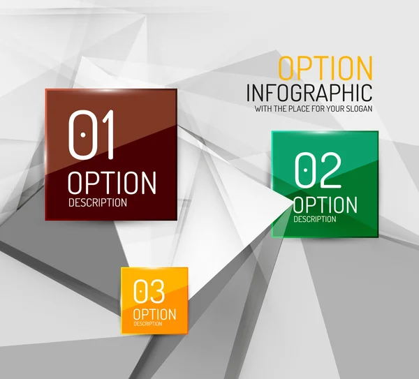 Opțiunea geometrică de afaceri etape infografice — Vector de stoc