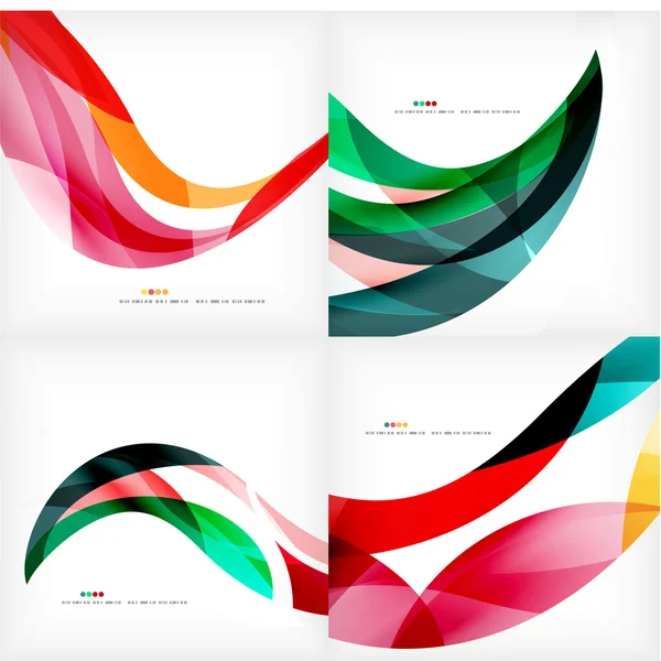 Set of geometric abstract backgrounds — Stock Vector