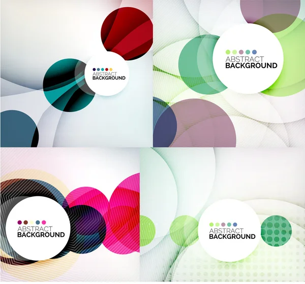 Set of geometric abstract backgrounds — Stock Vector