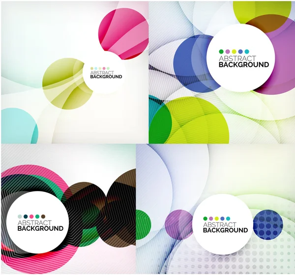 Set of geometric abstract backgrounds — Stock Vector