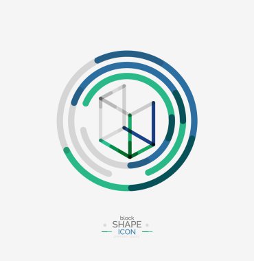 En az satır tasarım logo, iş simgesi, blok