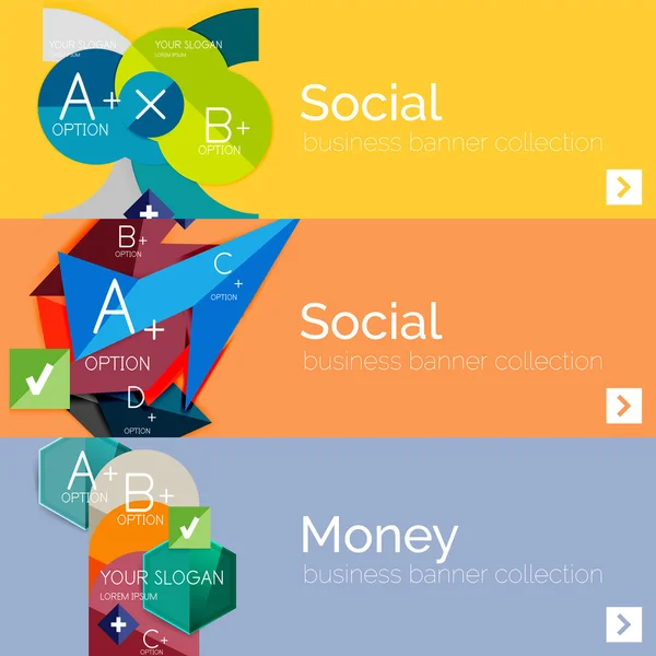 Düz tasarım vektör Infographic afiş geometrik infographics ile