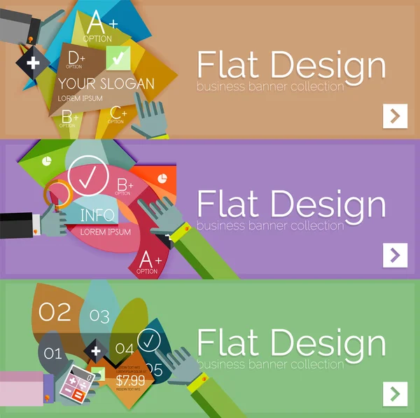 Düz tasarım vektör Infographic afiş geometrik infographics ile — Stok Vektör