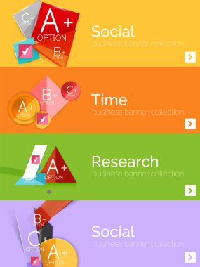 Infographic düz tasarım afiş geometrik diyagramı ile kümesi