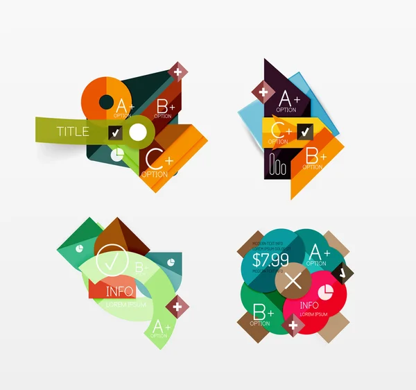 Set of vector abstract geometric layout — Stock Vector