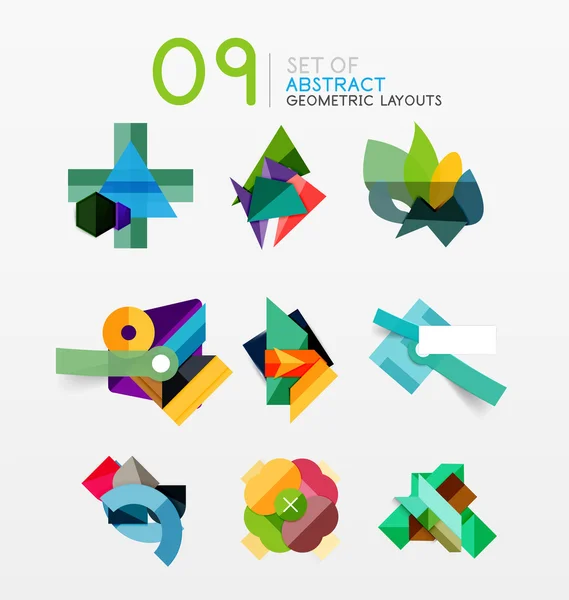 Conjunto de vector diseño geométrico abstracto — Archivo Imágenes Vectoriales
