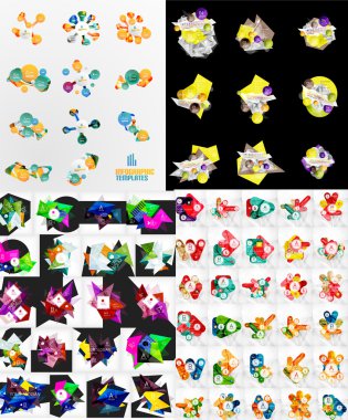 Infographic geometrik düzenleri