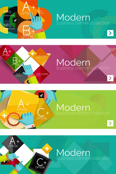 平的 web 图表概念和横幅，各种通用组的集合 — 图库矢量图片