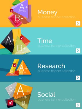 Infographic düz tasarım afiş geometrik diyagramı ile kümesi