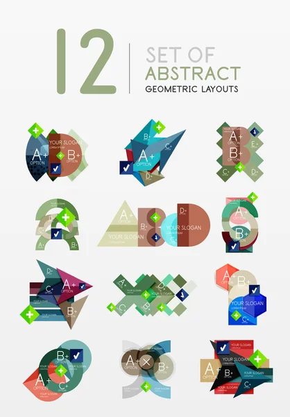 Set de aspect geometric abstract vectorial — Vector de stoc