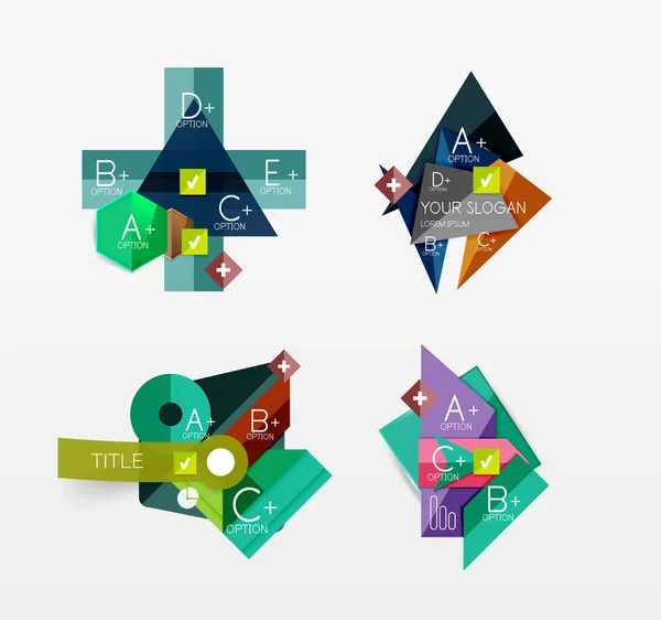 Aantal geometrische lay-out van abstract vector — Stockvector